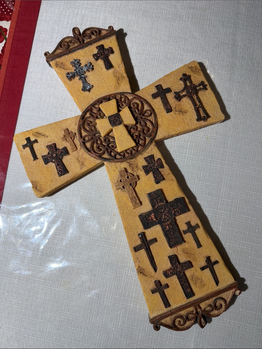 Decorative Wall Cross with Multiple Cross Accents